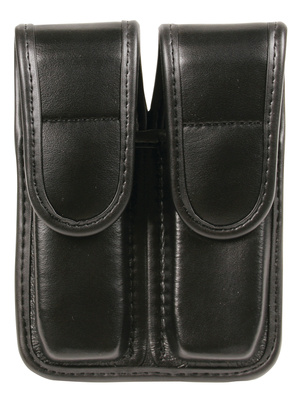 Plain Finish Molded Duty Gear Double Magazine Pouch Single Row Black