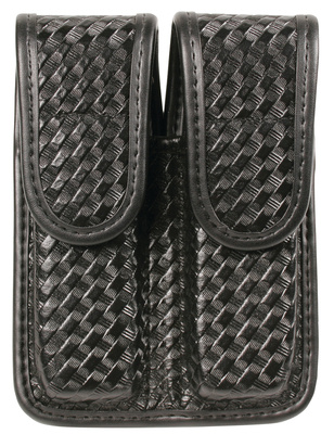 Basketweave Molded Duty Gear Double Magazine Pouch Staggered Column Black