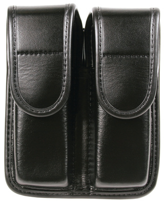 Plain Finish Molded Duty Gear Double Magazine Pouch Staggered Column Glock 21 Black