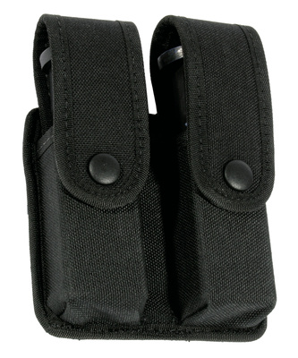 Divided Pistol Magazine Case With Inserts Single Row Nylon Duty Gear Black