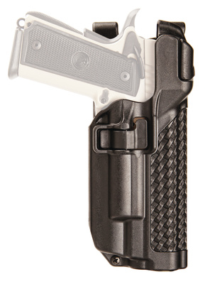 Level 3 Serpa Light Bearing Duty Holster Basket Weave Black Right Hand For 1911 Government Style With Or Without Rails