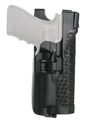 Level 3 Serpa Light Bearing Duty Holster Basket Weave Black Right Hand For Glock 21 and Smith & Wesson M&P .45 Caliber