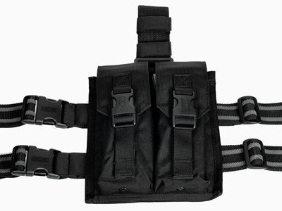 Omega Elite Tactical Thigh Magazine Pouch Hold Two M-16/M4 Magazines Black