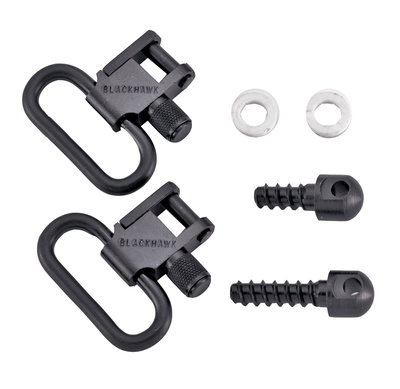 Bolt Action Wood Screw Type Lok-Down Swivel Set 1 Inch Blued