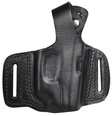 Deluxe Molded Leather Holster With Thumb Break Small With Laser Black Right Hand