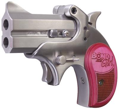 Girl Mini .357/.38 Caliber 2.5 Inch Barrel Stainless Steel Polished Satin Finish Pink Grips
