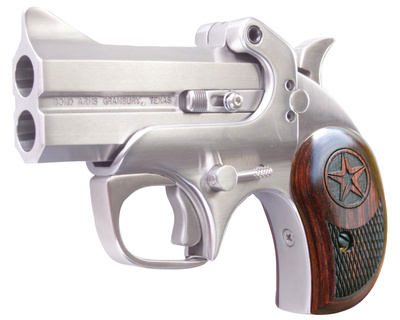 Texas Defender .45 Long Colt 3 Inch Barrel Stainless Steel Polished Satin Finish Rosewood Grips