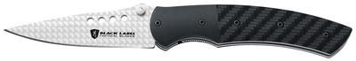 Black Label Sliver Carbon Fiber Tactical Folding Knife 3 Inch Spear Point Blade Black Handle Boxed