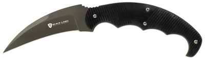 Black Label Fear Factor Fixed Blade Knife 3.5 Inch Hawkbill/Talon Karambit Tactical Blade Black G-10 Scales Handle Boxed