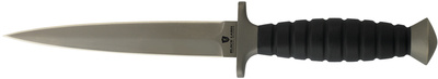 Black Label Backlash Fixed Blade Knife 5.5 Inch Double Edge Blade Black G-10 Handle Boxed