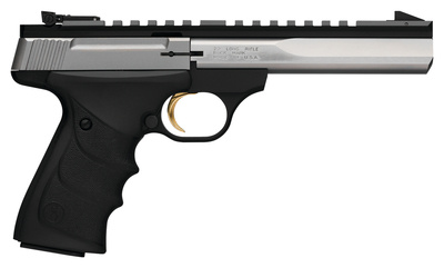 Buck Mark Contour Stainless .22 Long Rifle 5.5 Inch Barrel Polished Flats Pro-Target Adjustable Sights Alloy Frame Matte Black Finish 10 Round
