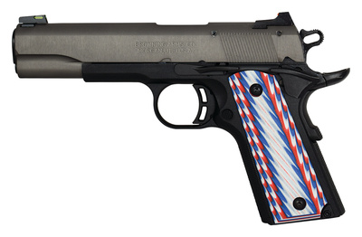 Model 1911-22 Black Label .22 Long Rifle 4.25 Inch Barrel Gray Slide Finish Black Frame Fiber Optic 3-Dot Sights G10 Red/White/Blue Grips 10 Round