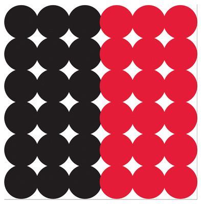 Dirty Bird One Inch Round Pasters Red/Black 432