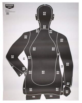 B-21 Eze-Scorer Silhouette Paper Target 35x45 Inch 100 Per Case