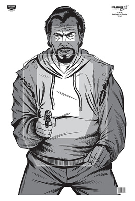 Eze-Scorer Bad Guy IPSC Overlay 23x35 Inch 100 Per Case
