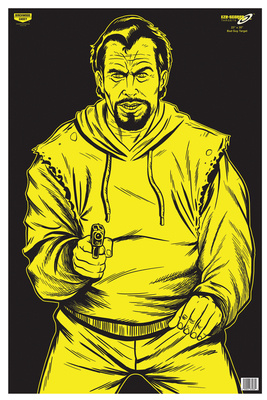 Eze-Scorer Bad Guy Yellow On Black 23x35 Inch Folded 5 Per Package