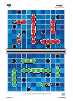 Battle at Sea Eze-Scorer Paper Game Target 23x35 Inch Folded 5 Per Package