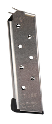Power Mag Compact Magazine For 1911 .45 ACP 8 Round Stainless Steel