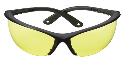 Ballistic Shooting Glasses Open Frame Black Frame Yellow Lens