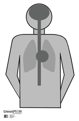 Law Enforcement Silhouette Anatomy Targets 100 Per Pack