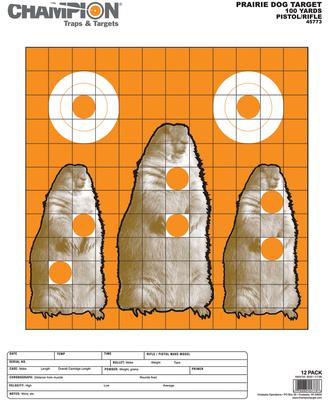 Large Prairie Dog Target 12 Pack
