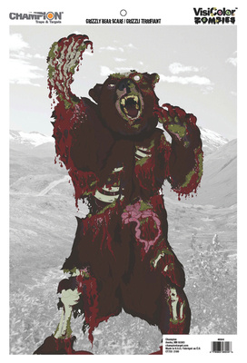 Zombie VisiColor Targets Bulk Pack 12x18 Inches Kodiak Bear 50 Per Pack