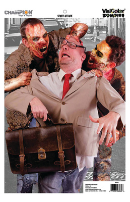 Zombie Poster Targets 24x45 Inches Street Attack 10 Per Pack