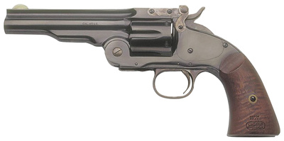 Model 3 Schofield .38 Special 5 Inch Barrel Blue Steel Finish Smooth Walnut Grip 6 Round