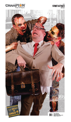 Zombie Poster Targets Bulk Pack 24x45 Inches Street Attack 100 Per Pack