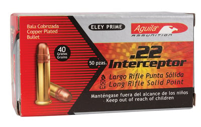 Aguila Interceptor .22 Long Rifle 40 Grain Soft Point
