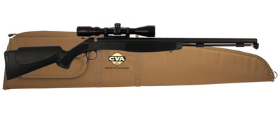 Optima v2 209 Magnum Series .50 Caliber 26 Inch Blue Fluted Barrel Black Stock KonusPro 3-9x40 Scope Padded Case