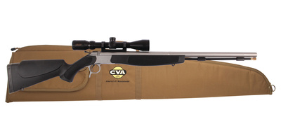 Optima v2 209 Magnum Series .50 Caliber 26 Inch Stainless Steel Fluted Barrel Black Stock KonusPro 3-9x40 Scope Padded Case