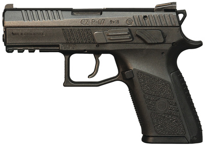 CZ P-07 Compact 9mm Luger 3.8 Inch Barrel Black Finish Fixed Sights Polymer Frame 10 Round