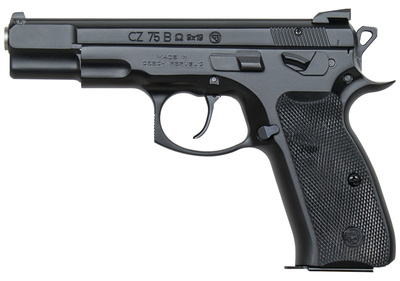 CZ 75 B Omega Convertible 9mm 4.6 Inch Barrel Fixed 3-Dot Sights Decocker/Safety Black Grips 10 Round