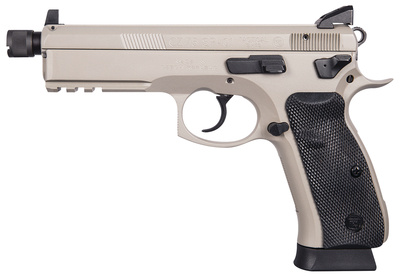 CZ 75 SP-01 Suppressor Ready 9mm 5.2 Inch Threaded Barrel High Tritium 3-Dot Sights Decocker Urban Grey Finish 10 Round