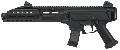 CZ Scorpion EVO 3 S1 With Flash Can 9mm 7.72 Inch Dual Threaded Barrel Adjustable Sights Polymer Frame Black Finish 20 Round