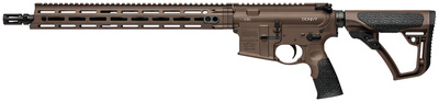 DDM4 V7 5.56mm NATO 16 Inch Threaded Government Profile Barrel 1/2x28 TPI M-LOK Daniel Defense MFR 12 Rail DD Mil-Spec+ Dark Brown Cerakote Finish 10 Round - CA Compliant