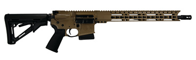DB15 .223 Remington/5.56 NATO 16 Inch Free Float Chrome Moly Barrel with M4 Contour 9 Inch Keymod Rail Magpul CTR Stock with Mil Spec Buffer Flat Dark Earth 10 Round