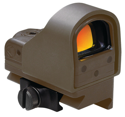 Mini Red Dot Sight Deluxe Kit 3.5 MOA Reticle Tan Plus Mount and Shroud