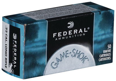 Game-Shok .22 Long Rifle 40 Grain Copper Plated Solid 50 Per Box
