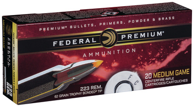 Vital-Shok .223 Remington 62 Grain Trophy Bonded Tip