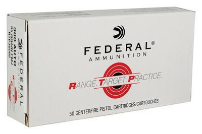 Federal Range and Target Handgun Ammunition .380 ACP 95 Grain Full Metal Jacket
