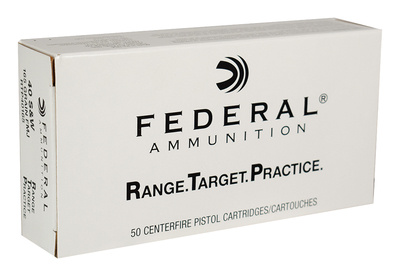 Federal Range and Target Handgun Ammunition .40 S&W 165 Grain Full Metal Jacket