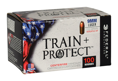 Federal Train + Protect 9mm 115 Grain VHP 100 Per Box