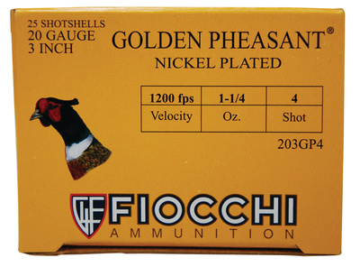Golden Pheasant Loads 20 Gauge 3 Inch 1200 FPS 1.25 Ounce 4 Shot