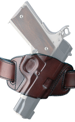 Quick Slide Belt Holster 1911 Style 3-5 Inch Barrel Havana Brown Right Hand