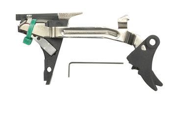 Fulcrum Drop In Trigger Kit Black Trigger Pad with Black Safety for Gen 4 Glock 22/23/24/27/31/32/33/35