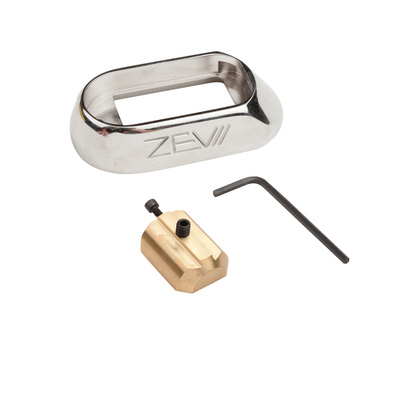 Speed Feed Stainless Steel Magwell With Light Inserts for Small Frame Gen 1-3 Glock Bright Stainless 6.7 Ounces
