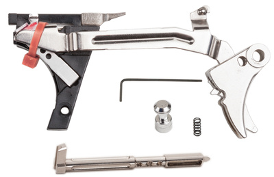 Fulcrum Ultimate Trigger Kit Stainless Trigger Pad with Black Safety for Glock 37/38/39