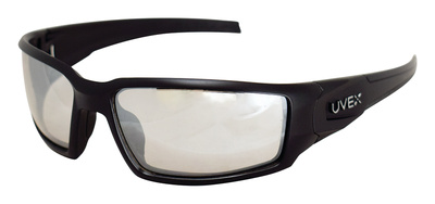 Uvex Extreme Hypershock Safety Glasses Full Black Frame/Mirrored Lens
